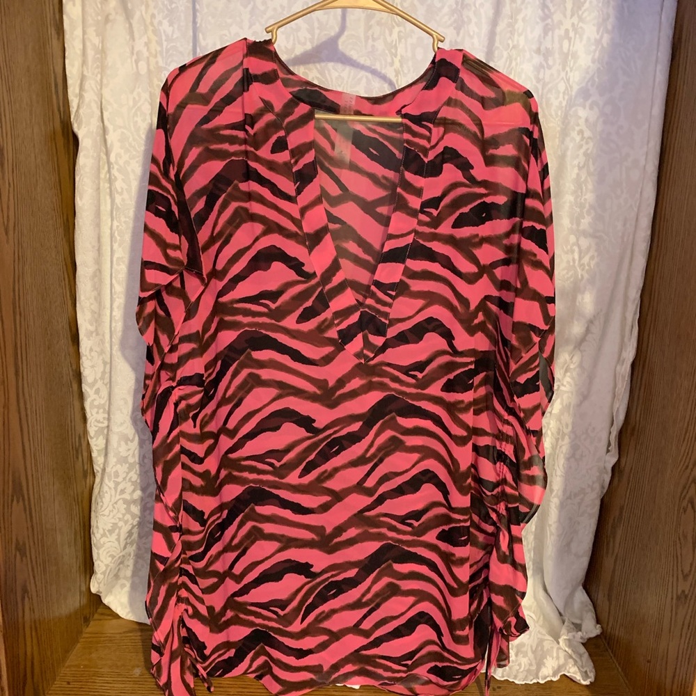 Victoria’s Secret pink and black see-through tunic